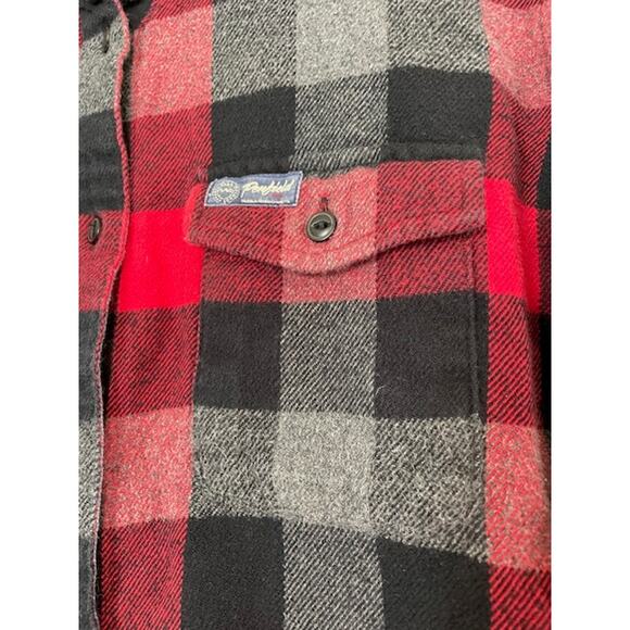 Madewell x Penfield Classic Slim Flannel warm cozy layers red black gray plaid - Picture 6 of 12